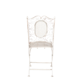 Chaise Chantilly blanche en fer forgé