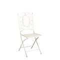 Chaise Chantilly vintage blanche en fer forgé