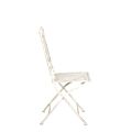 Chaise Chantilly vintage blanche en fer forgé