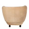 Fauteuil velours Elton taupe avec réhausse 78 x 90 cm H 80 cm