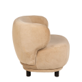 Fauteuil velours Elton taupe avec réhausse 78 x 90 cm H 80 cm
