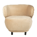 Fauteuil velours Elton taupe avec réhausse 78 x 90 cm H 80 cm