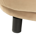 Fauteuil velours Elton taupe avec réhausse 78 x 90 cm H 80 cm