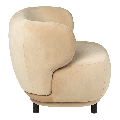 Fauteuil velours Elton taupe avec réhausse 78 x 90 cm H 80 cm