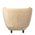 Fauteuil velours Elton taupe avec réhausse 78 x 90 cm H 80 cm