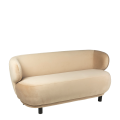 Canapé velours Elton taupe avec réhausse 78 x 170 cm H 80 cm
