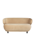 Canapé velours Elton taupe avec réhausse 78 x 170 cm H 80 cm