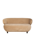 Canapé velours Elton taupe avec réhausse 78 x 170 cm H 80 cm