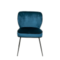 Chaise Dandy velours bleu