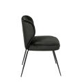 Chaise Dandy velours noir