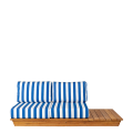 Canapé Lounge Beach Club Blue 76 x 204 cm H 70 cm