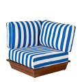 Module d'angle Lounge Beach Club Blue 76 x 76 cm H 70 cm