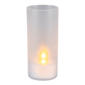 Photophore avec bougie Led ø 4,5 cm H 10 cm  fourni avec pile