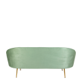 Canapé Sofia vert fougère 83 x 190 cm H 76 cm