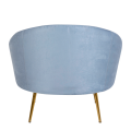 Fauteuil Sofia bleu 92 x 82 cm H 78 cm