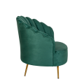 Fauteuil Coquillage vert 81 x 95 cm H 87 cm