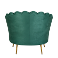 Fauteuil Coquillage vert 81 x 95 cm H 87 cm