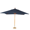 Parasol Louisiane bleu 300 x 300 cm + socle granit Ø 50 cm