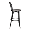 Chaise haute bistrot noire Ø 40 cm H 109 cm assise H 75 cm