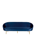 Canapé Sofia velours bleu nuit M1 83 x 190 cm H 76 cm