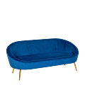 Canapé Sofia velours bleu nuit M1 83 x 190 cm H 76 cm