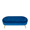 Canapé Sofia velours bleu nuit M1 83 x 190 cm H 76 cm