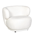 Fauteuil Elton velours blanc cassé M1 78 x 90 cm H 70 cm