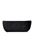Canapé Elton velours noir M1 78 x 170 cm H 70 cm