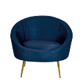 Fauteuil Sofia velours bleu nuit M1 92 x 82 cm H 78 cm