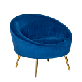 Fauteuil Sofia velours bleu nuit M1 92 x 82 cm H 78 cm