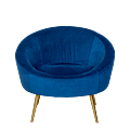 Fauteuil Sofia velours bleu nuit M1 92 x 82 cm H 78 cm