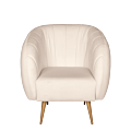 Fauteuil Juliette velours crème M1 78 x 84 cm H 85 cm