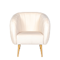 Fauteuil Juliette velours crème M1 78 x 84 cm H 85 cm