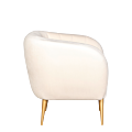 Fauteuil Juliette velours crème M1 78 x 84 cm H 85 cm
