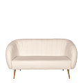 Canapé Juliette velours crème M1 78 x 165 cm H 85 cm