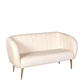 Canapé Juliette velours crème M1 78 x 165 cm H 85 cm
