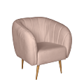 Fauteuil Juliette velours Nude M1 78 x 90 cm H 70 cm