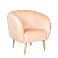 Fauteuil Juliette velours Nude M1 78 x 90 cm H 70 cm
