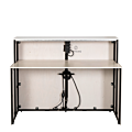 Bar pliant Moulure blanc 55 x 150 cm H 115 cm