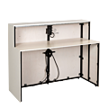 Bar pliant Moulure blanc 55 x 150 cm H 115 cm