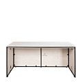 Buffet pliant Moulure blanc 100 x 200 cm H 90 cm  - Délai 48h