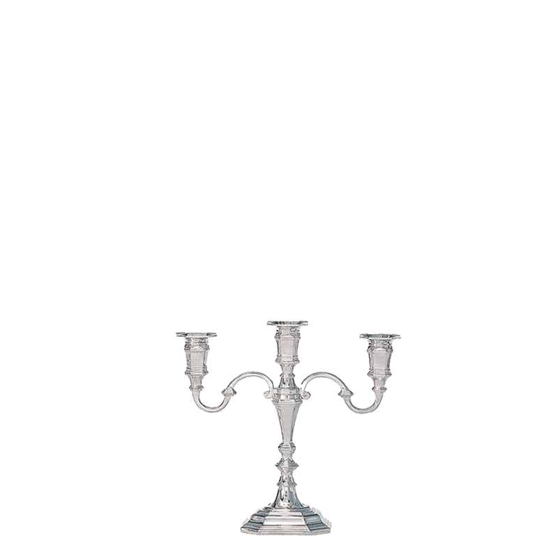 Chandelier 3 feux argent H 25 cm