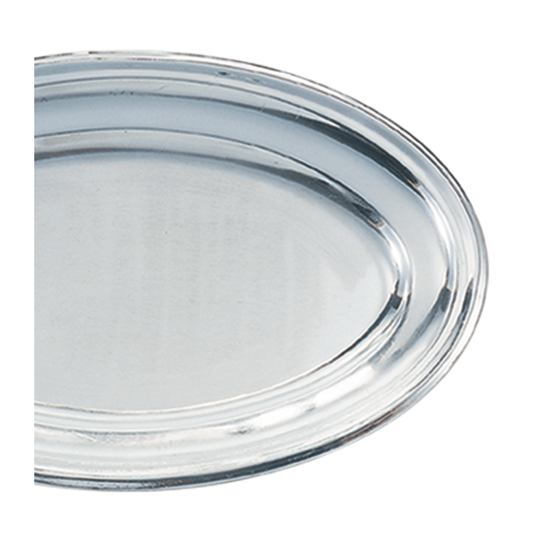 Plat ovale argent 33 x 50 cm