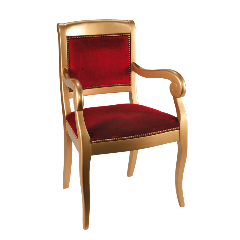 Fauteuil Napoléon III rouge