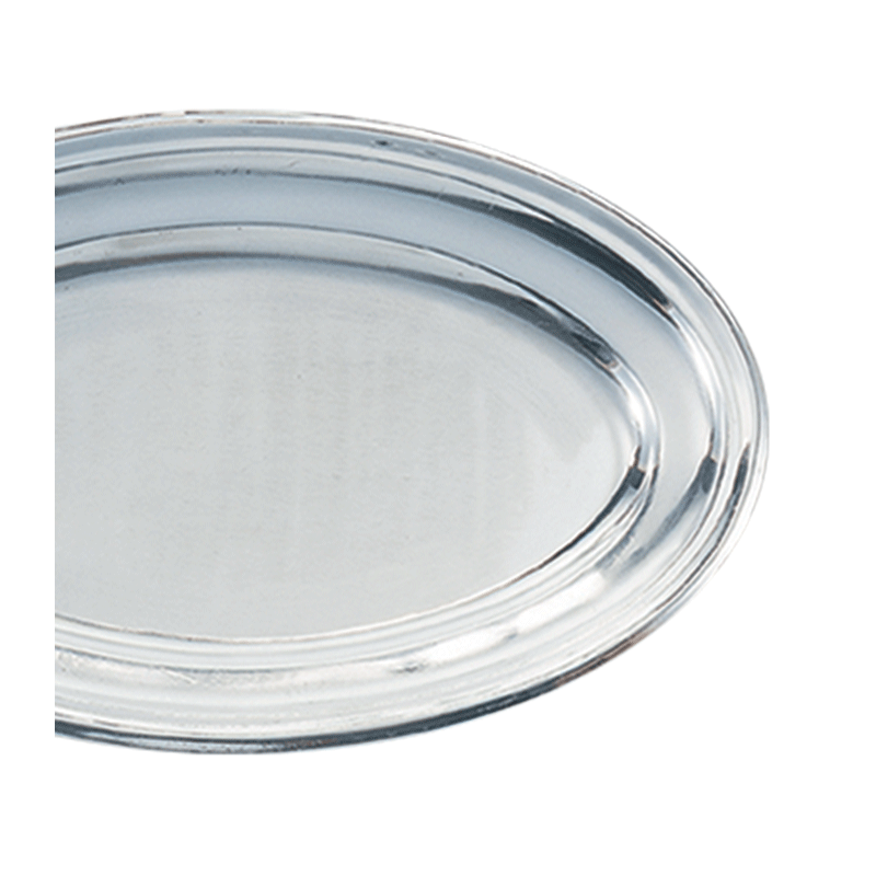 Plat ovale argent 31 x 45 cm