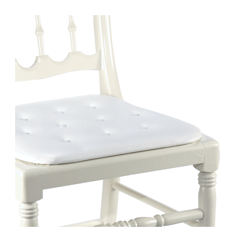 Chaise Napoléon III blanche fixe