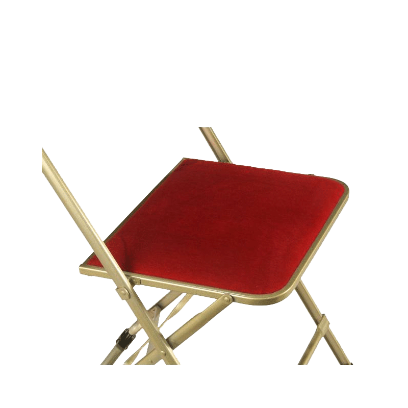 Chaise pliante velours rouge