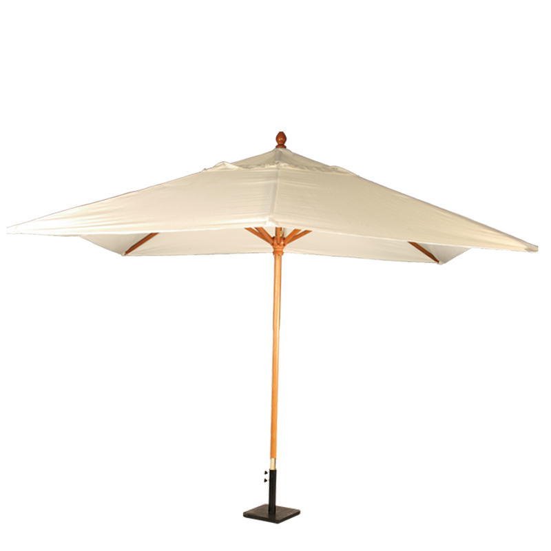 Parasol Louisiane écru 300 x 300 cm + socle acier 30 x 30 cm