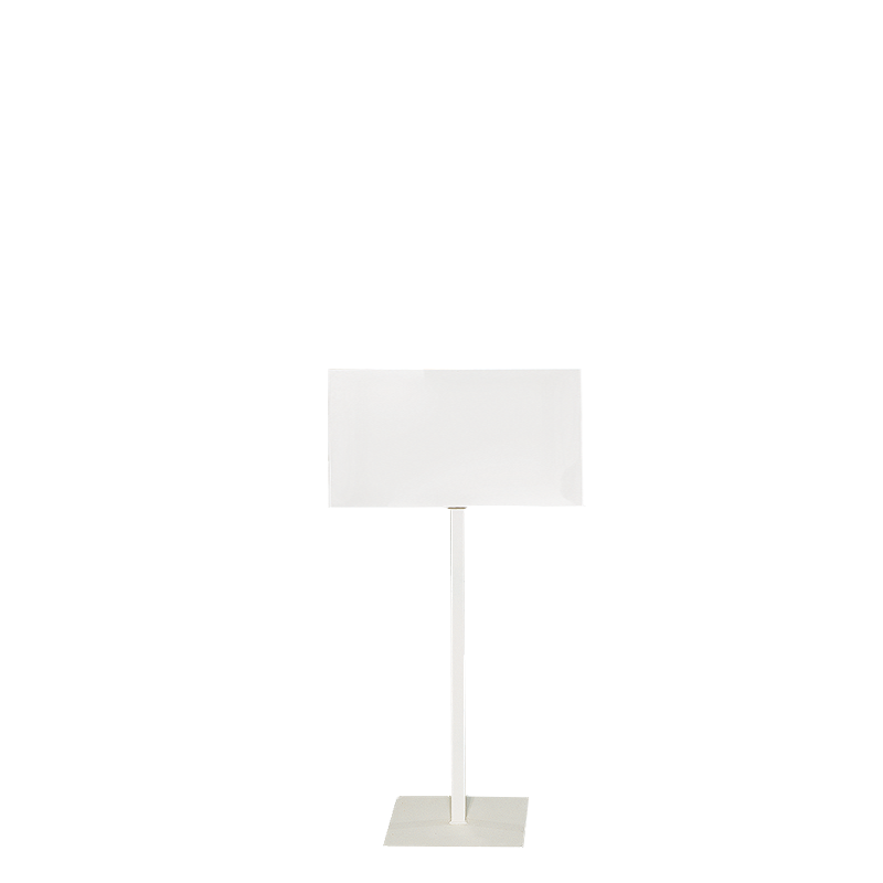 Panneau pied blanc format 40 x 50 cm H 90 à 150 cm délai 24H A3