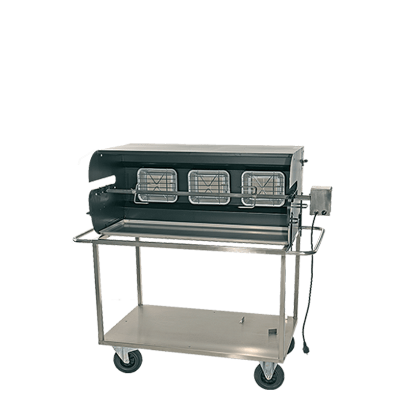 Barbecue &agrave; m&eacute;choui gaz avec tournebroche &eacute;lectrique